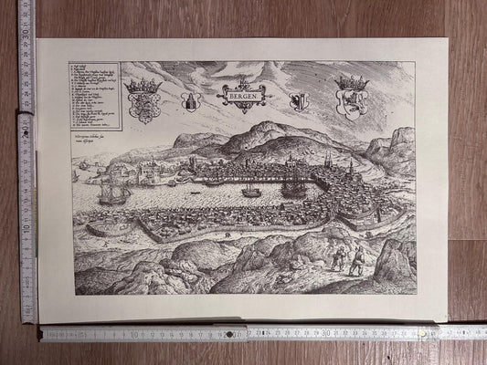 Vintage Map of Bergen