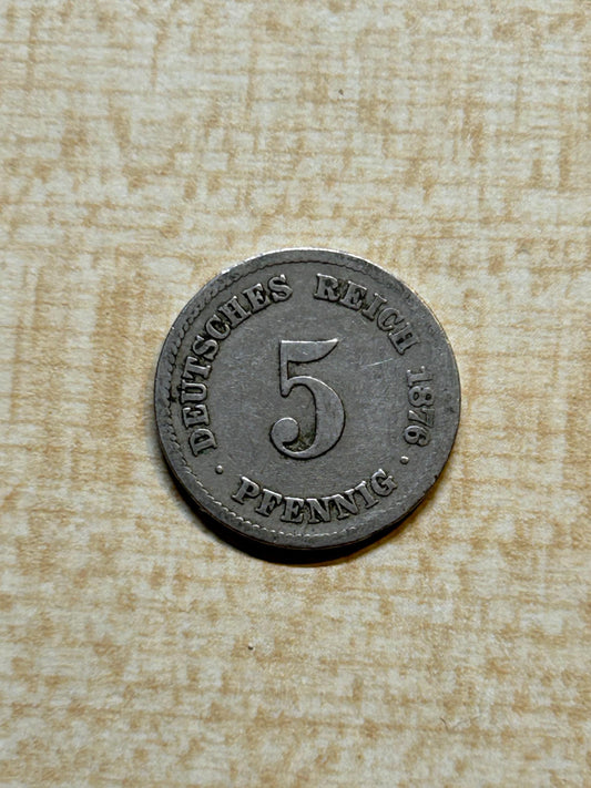 5 Pfennig German Empire 1902, 1876, 1903