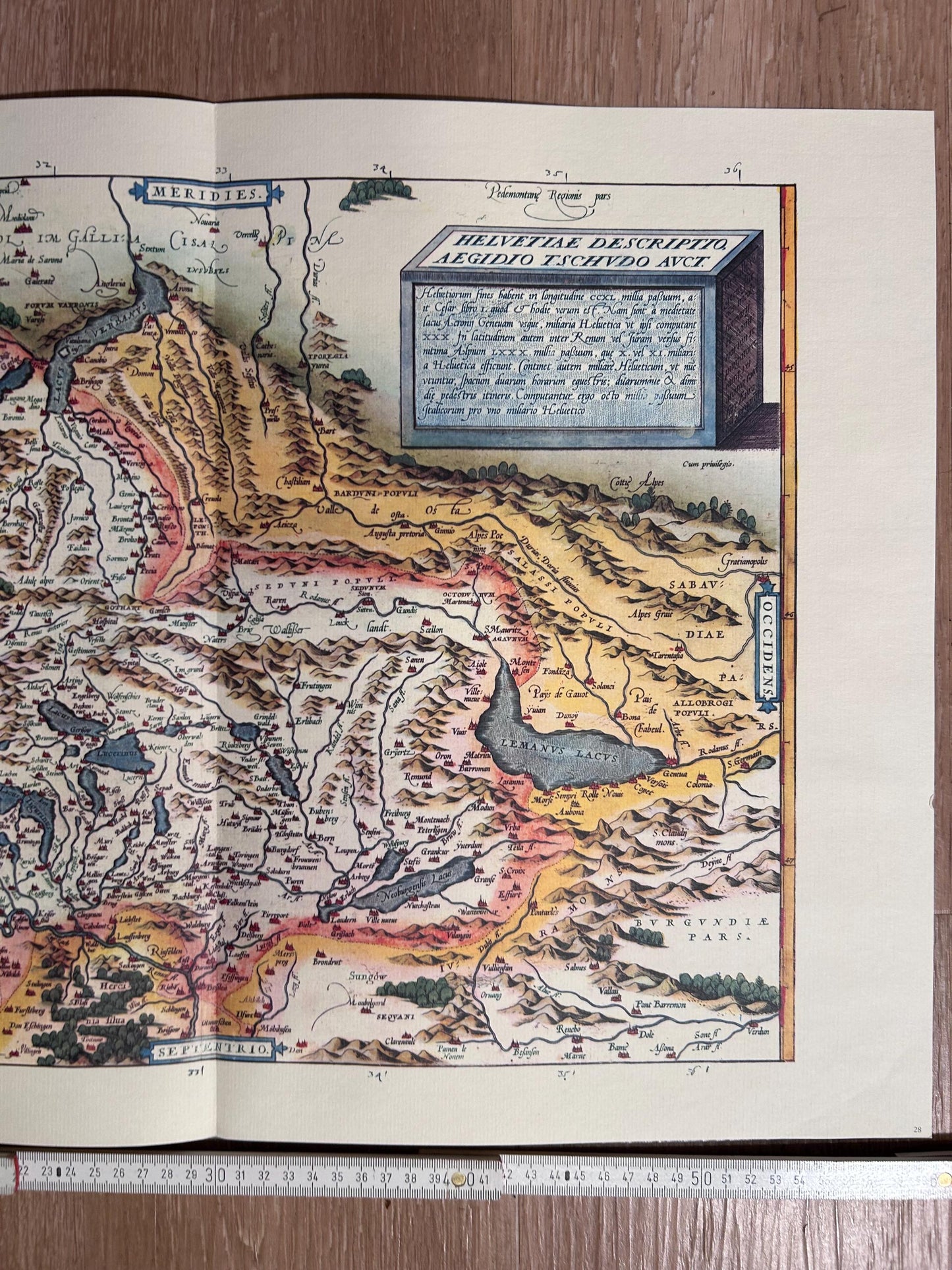 Vintage Map of Switzerland