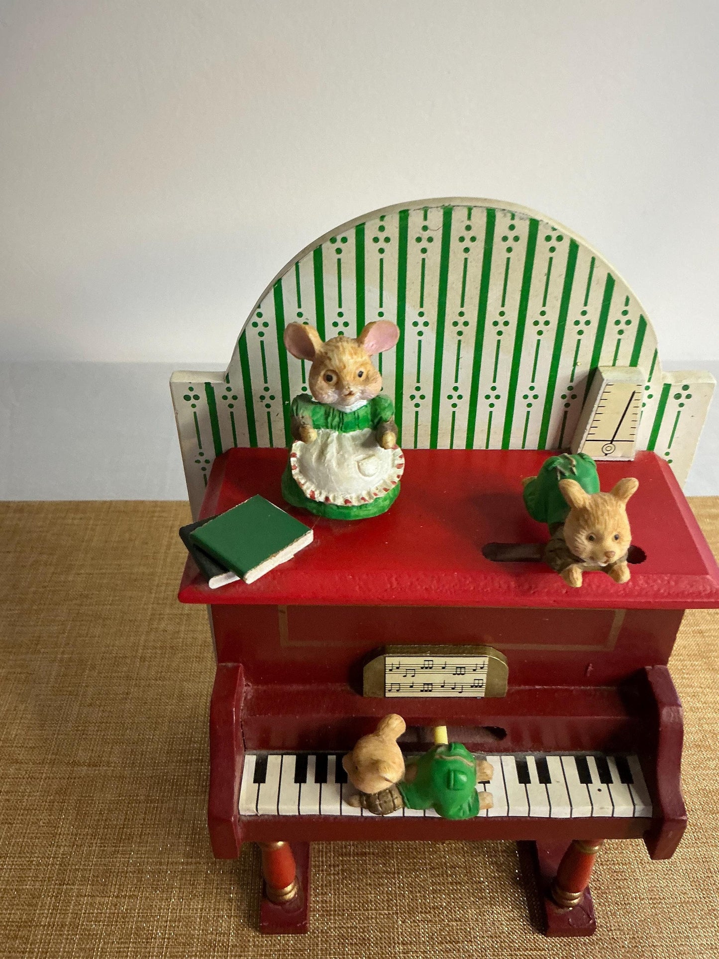 Victorian style music box with cute rabbits