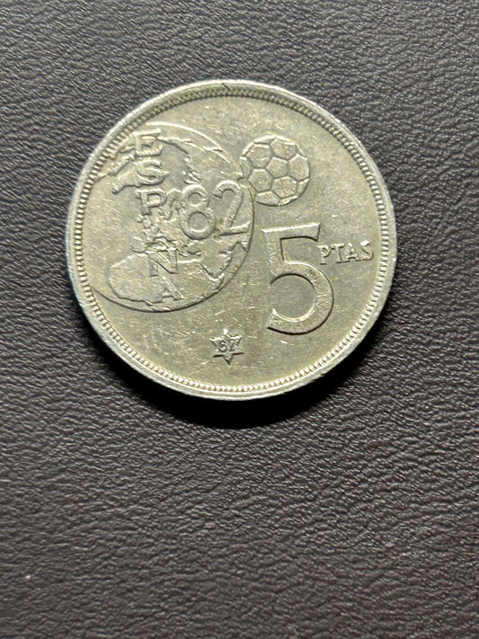 5 Pesetas 1980 im Stern 82