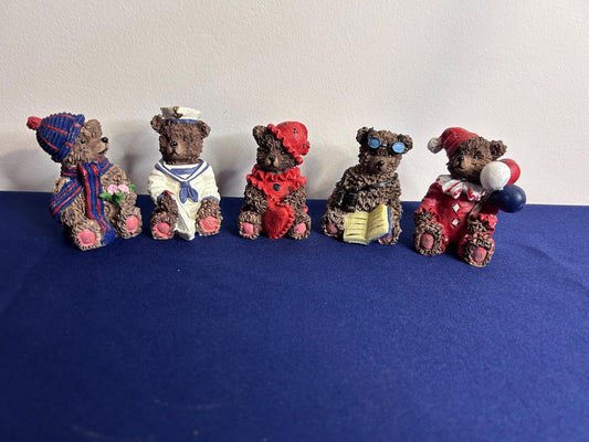 Cute bear set (5 pieces) from the 90s approx. 7.5 cm