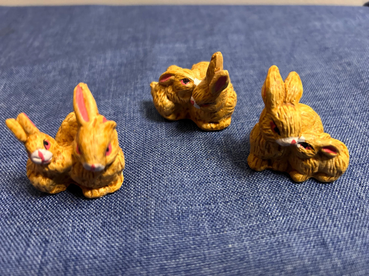 Beautiful set of three vintage Easter bunny figures