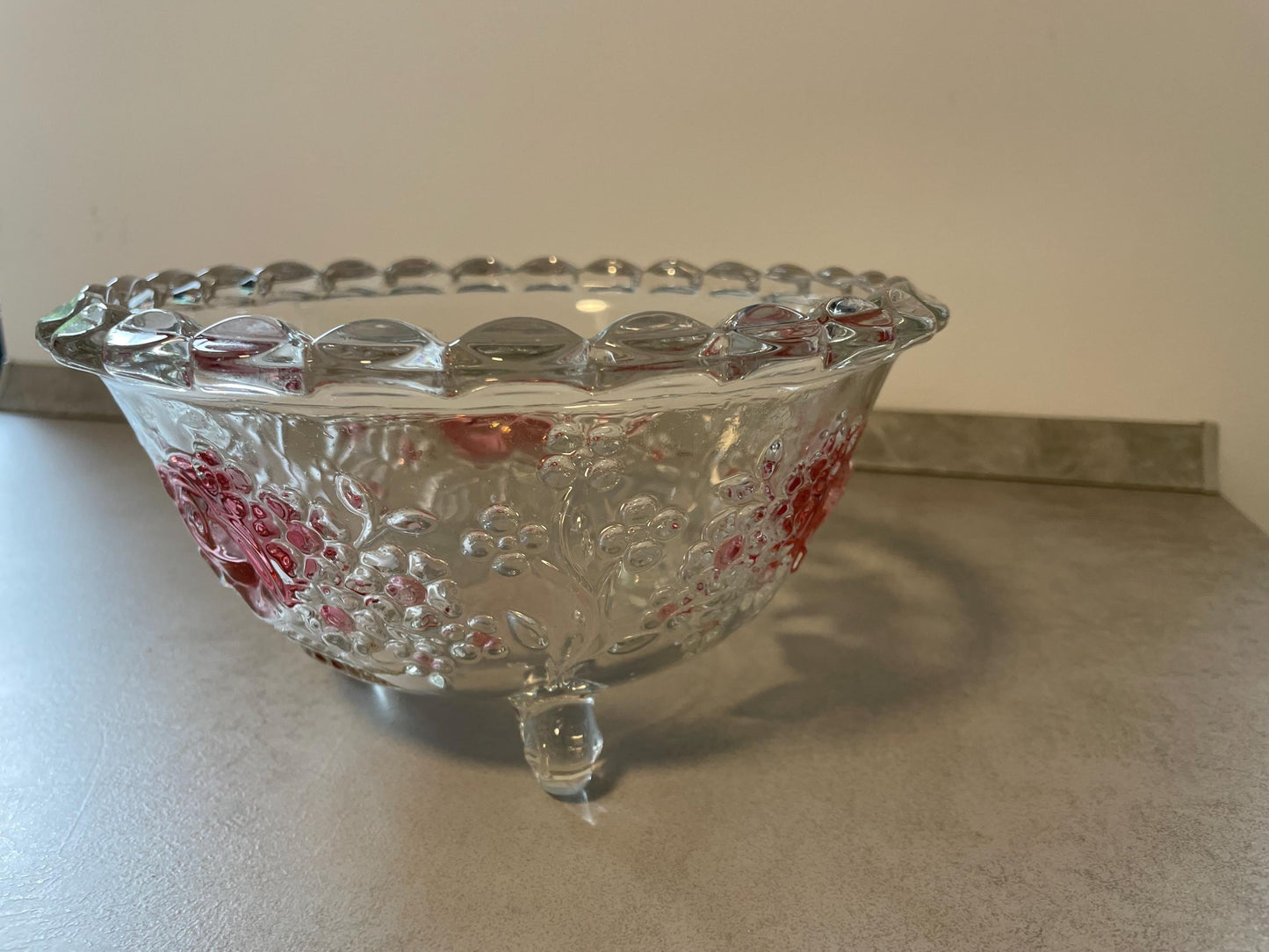 decorative bowl with rose motif