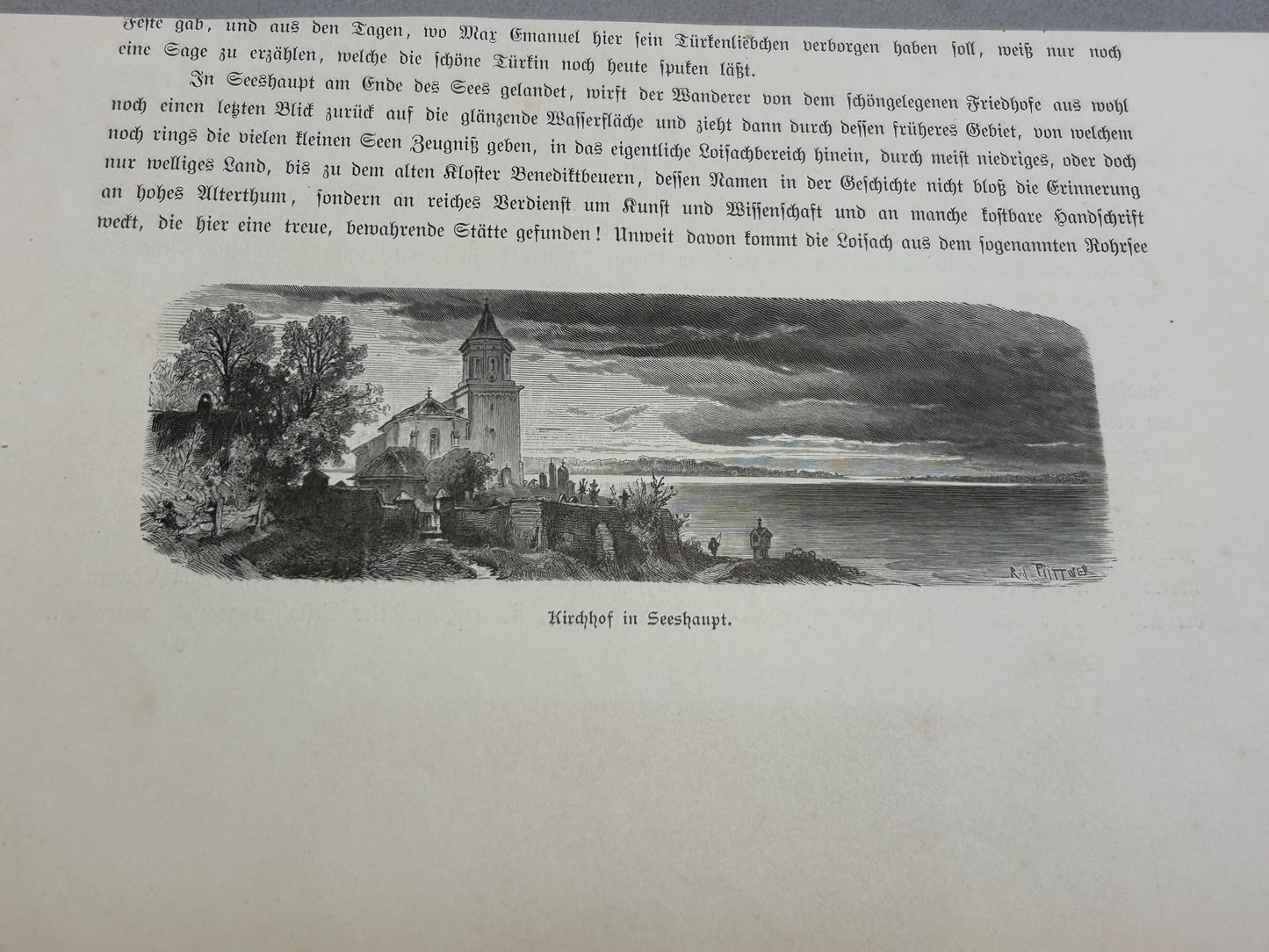 Kirchhof in Seeshaupt um 1900