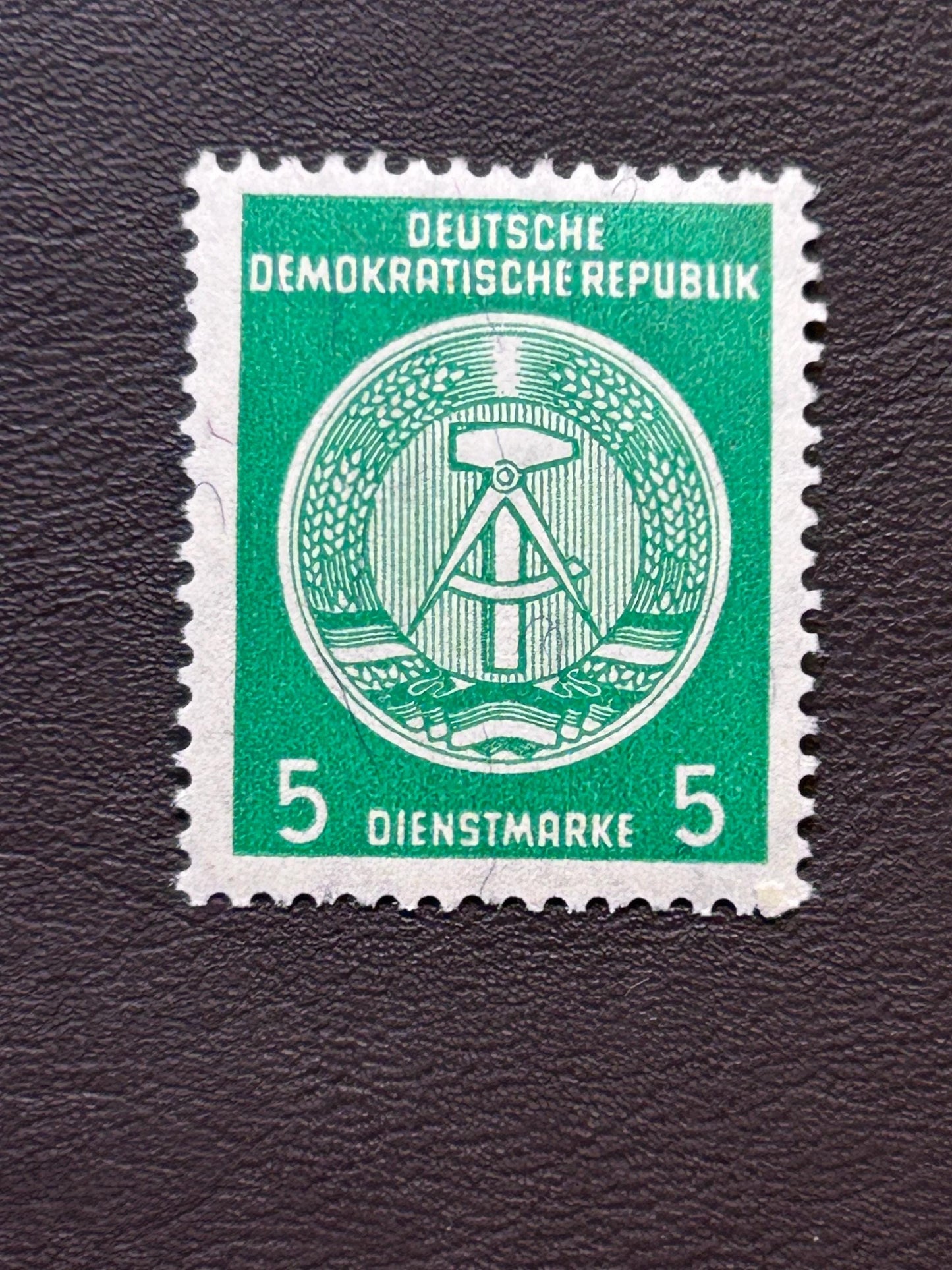 official stamp 5 Pf DDR