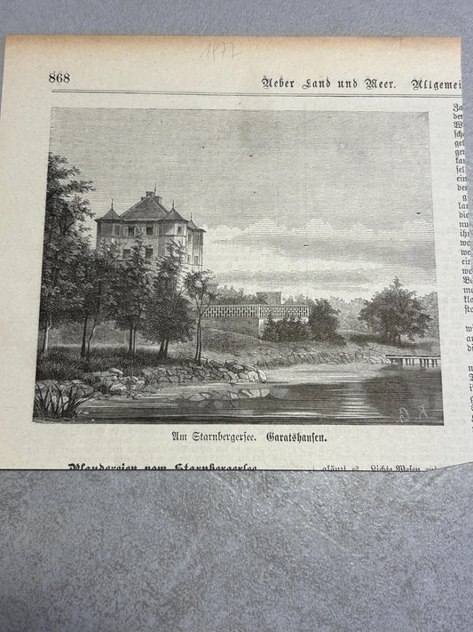 Garatshausen on Lake Starnberg in the 18th century