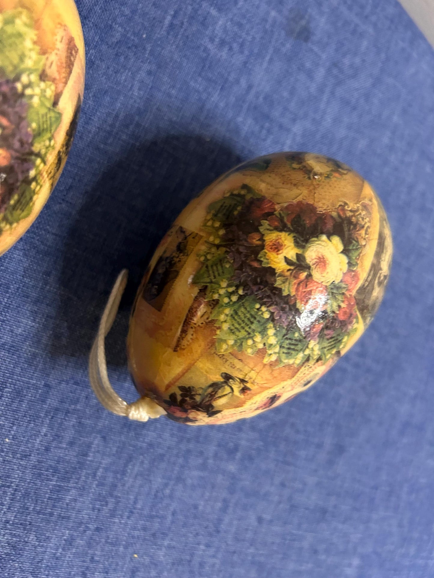 2 beautiful large vintage Easter eggs