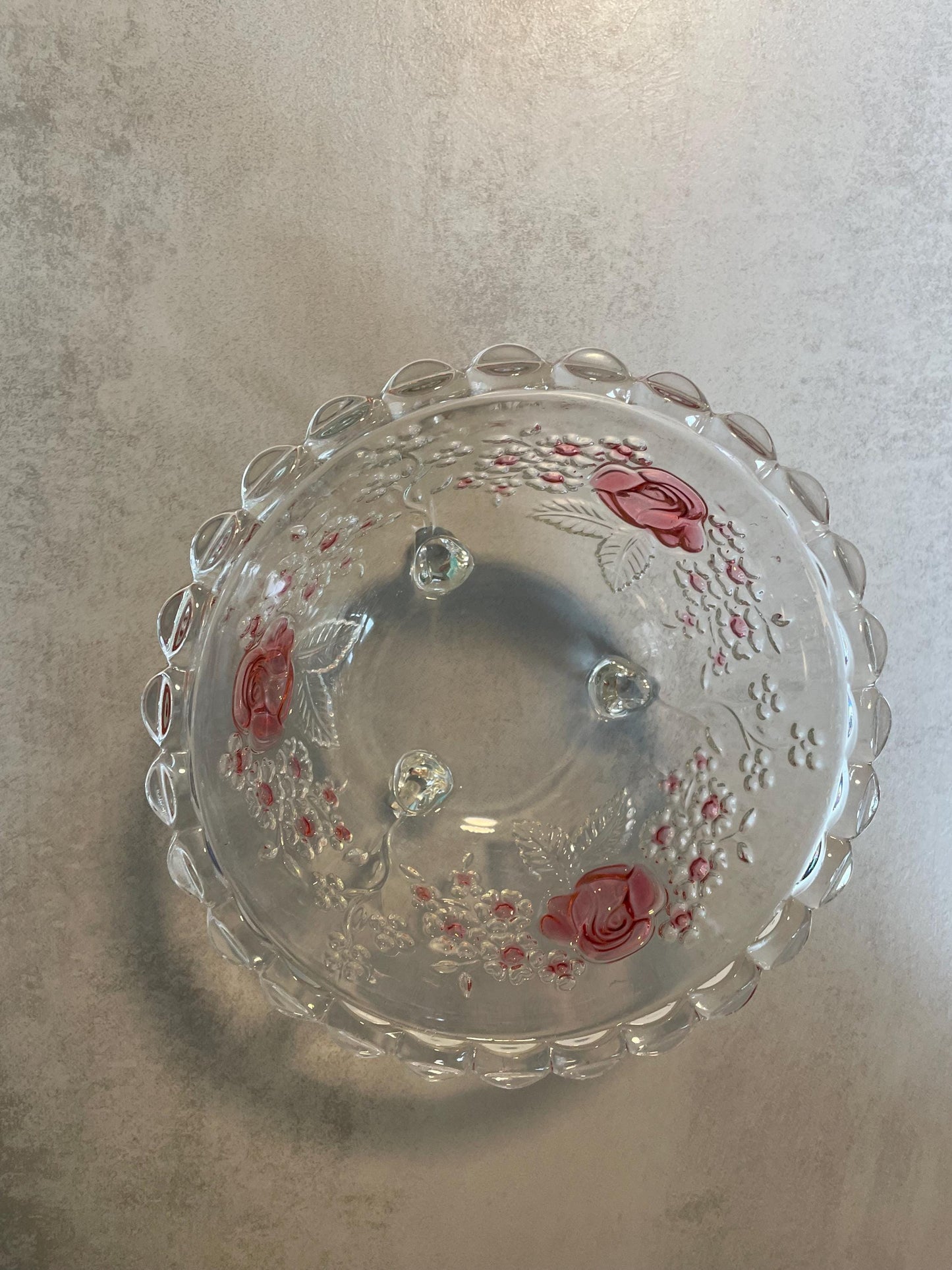 decorative bowl with rose motif