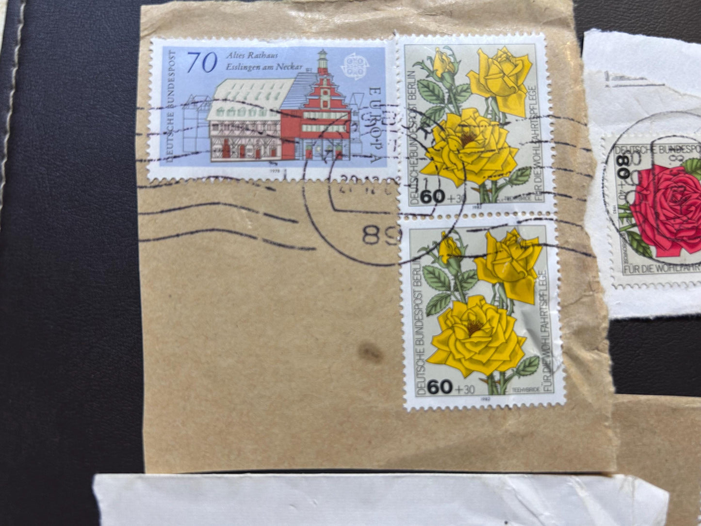 stamps flower motifs