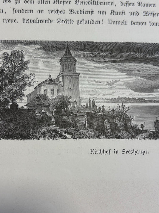 Kirchhof in Seeshaupt um 1900