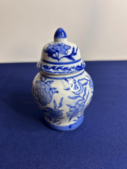 Lidded Vase Delft Style 11 cm