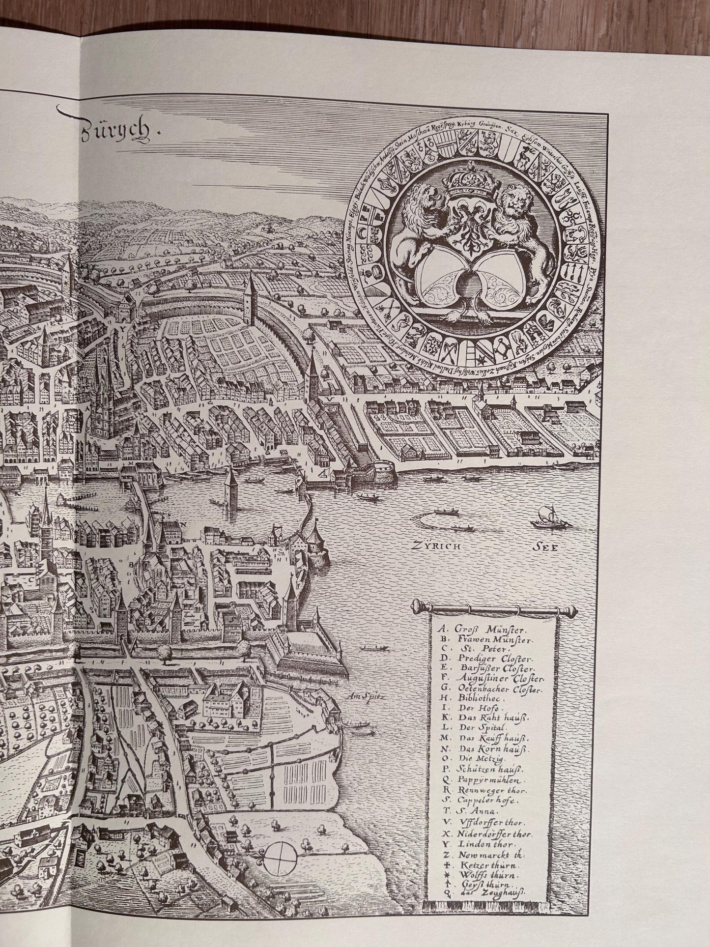 Vintage Map of Zurich