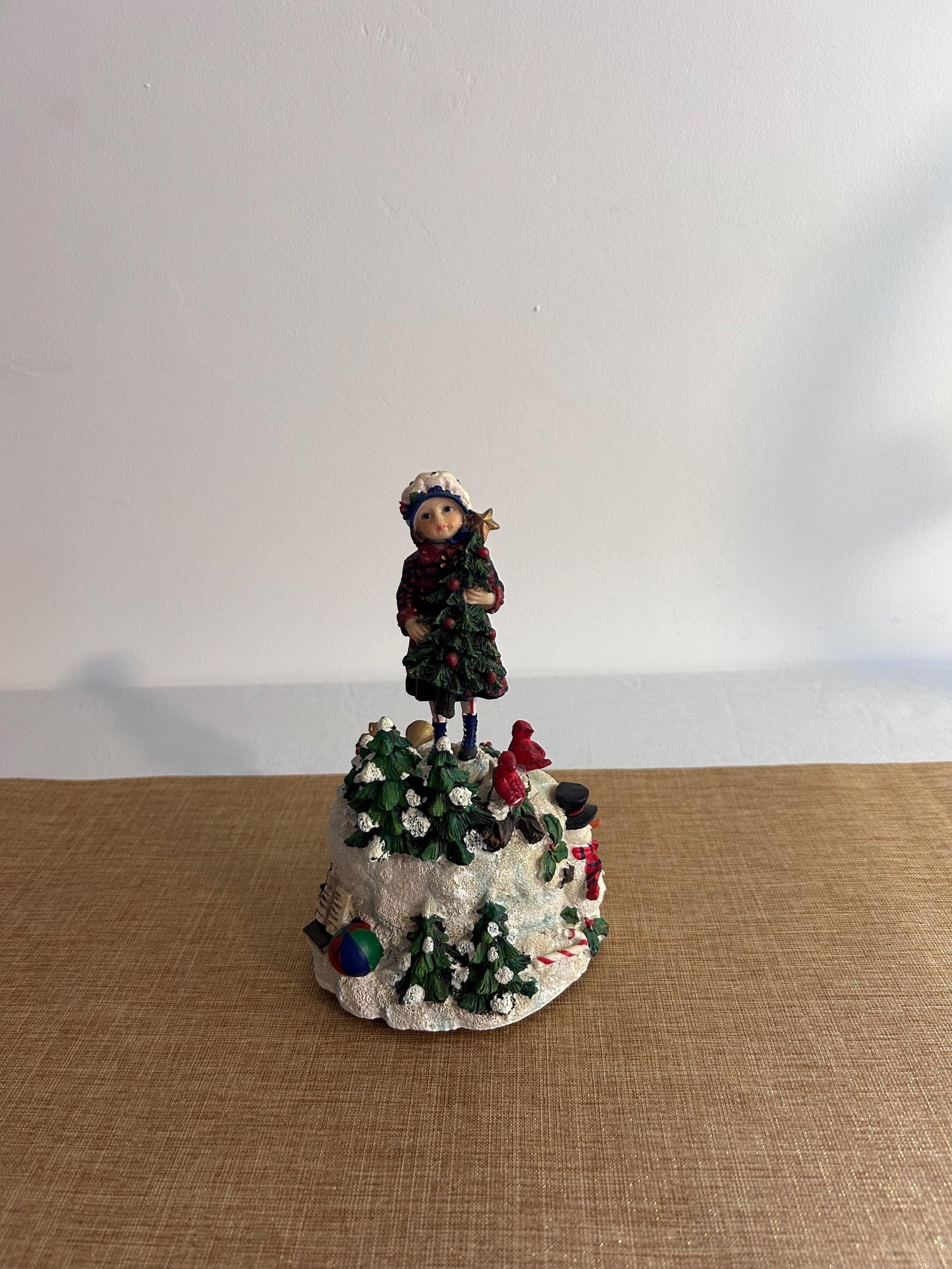 Music Box Christmas Girl with Christmas Tree