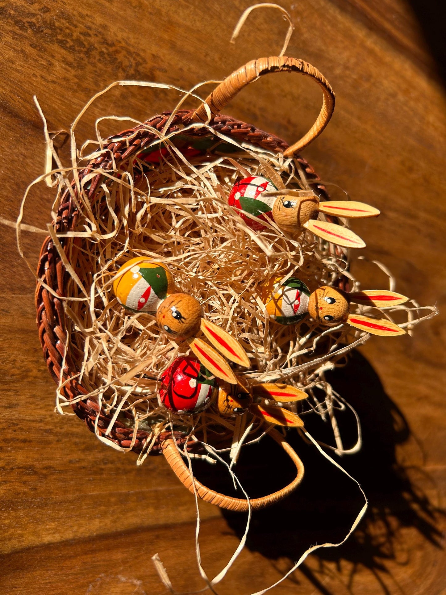 Set of four vintage Easter bunnies to stick