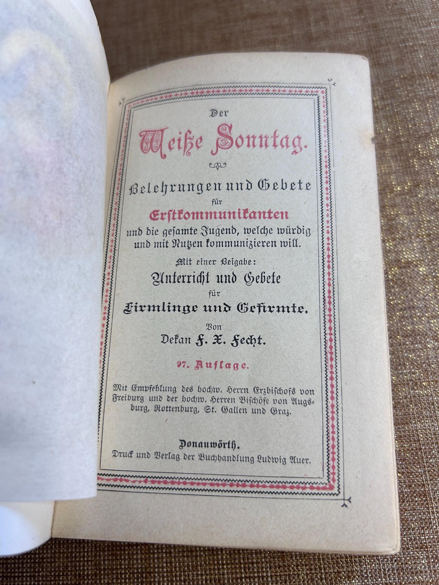 prayer book "The White Sunday" around 1900