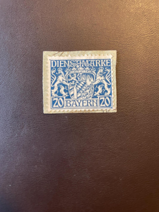 Dienstmarke 20 Pf Bayern 1916