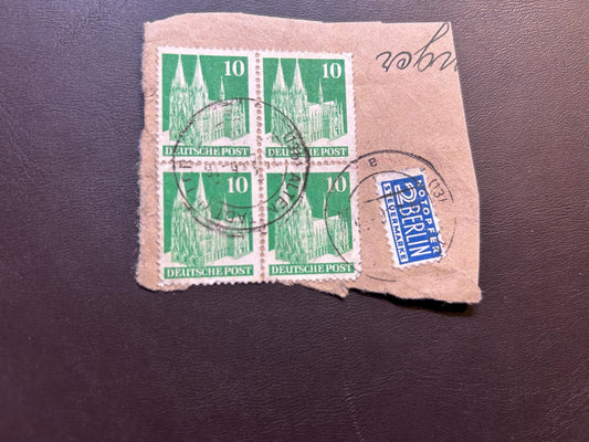 1965 BRD Dresden 10 PF + emergency relief stamp