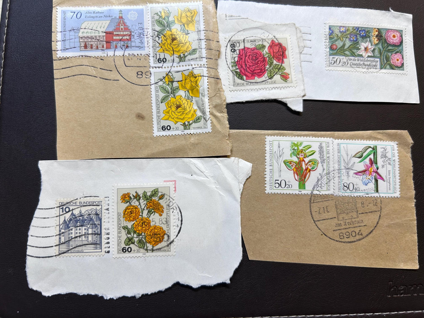 stamps flower motifs