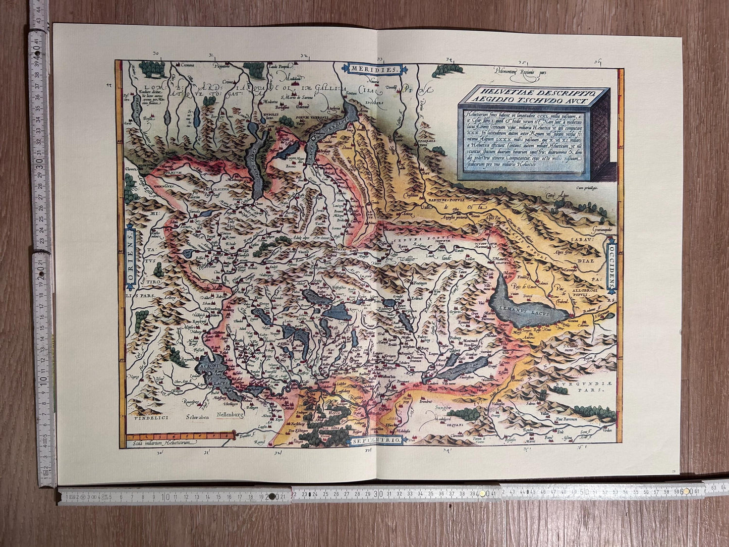 Vintage Map of Switzerland