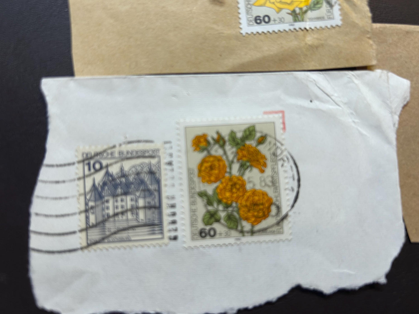 stamps flower motifs