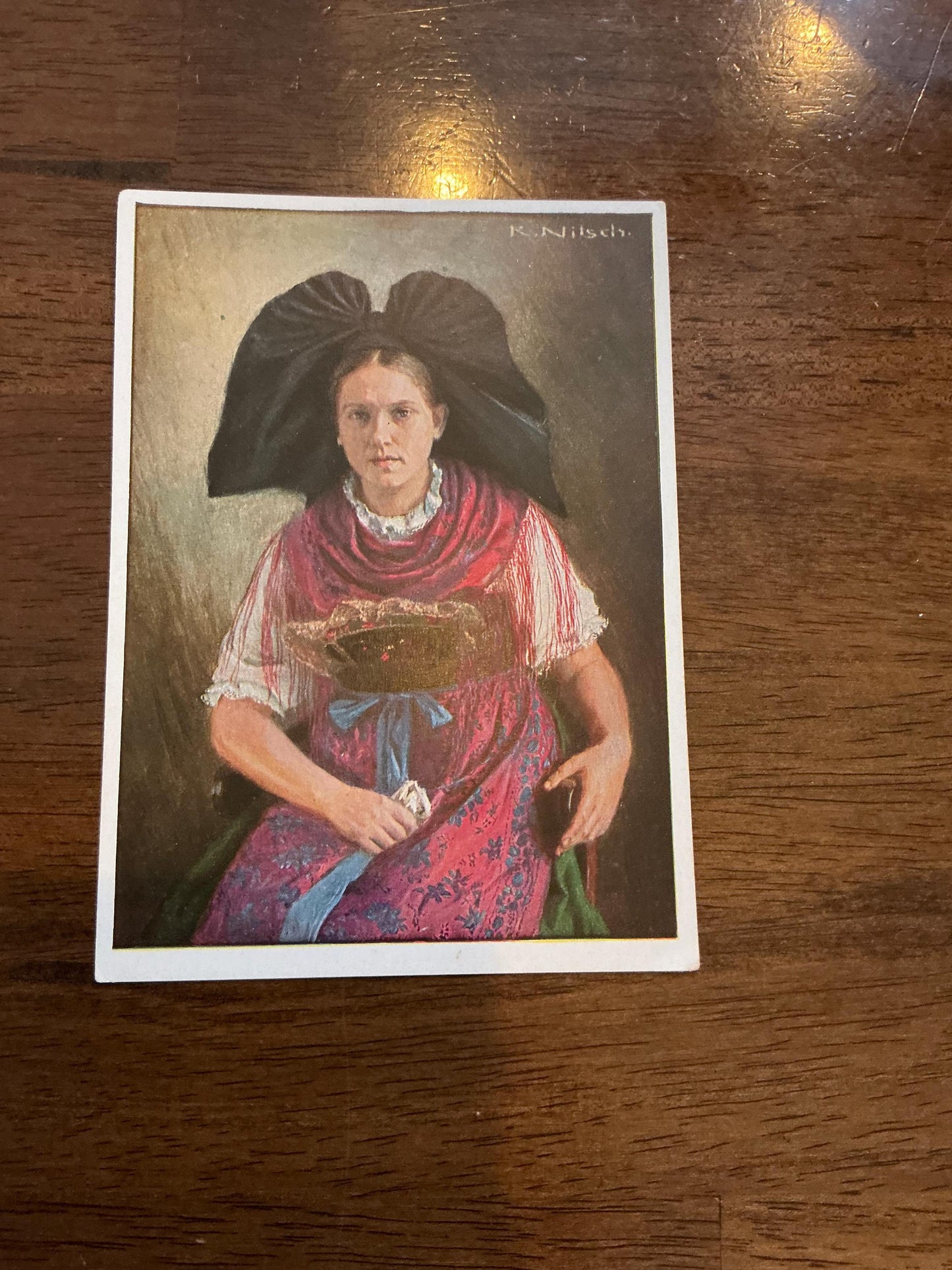 Postcard: Alsatian woman from the Strasbourg area