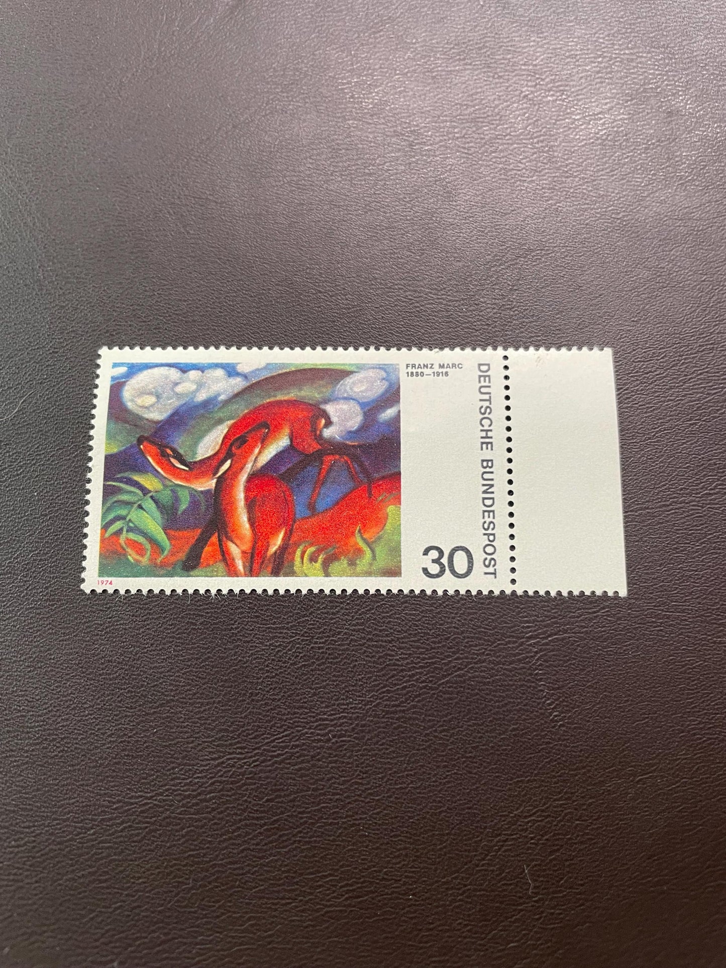 1974 BRD Die roten Rehe Franz Marc