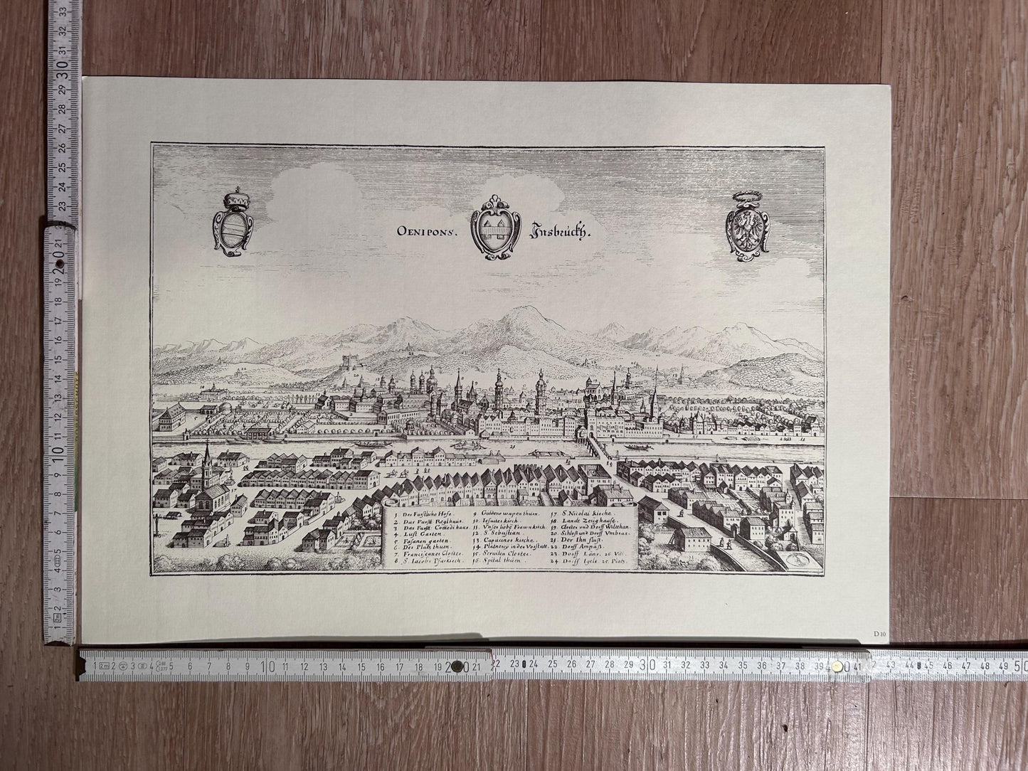 Vintage map of Innsbruck