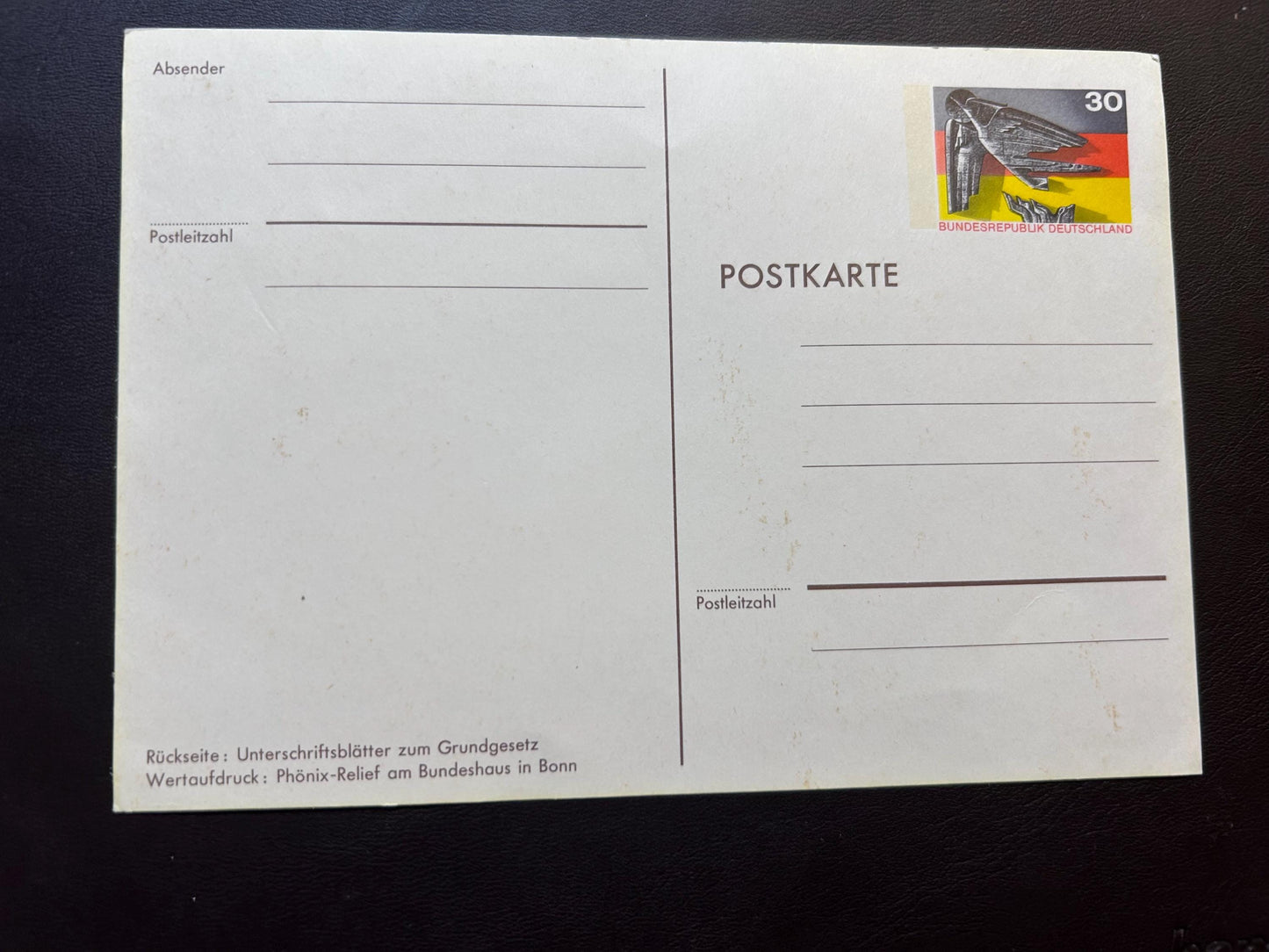 Postcard 25 Years of the Federal Republic of Germany