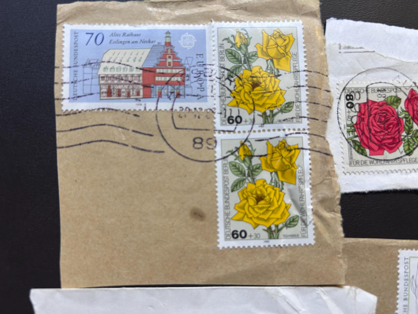 stamps flower motifs