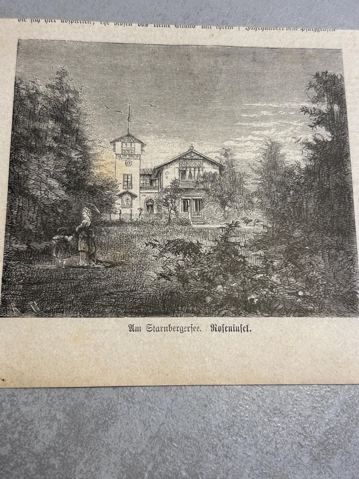 Roseninsel am Starnberger See um 1900