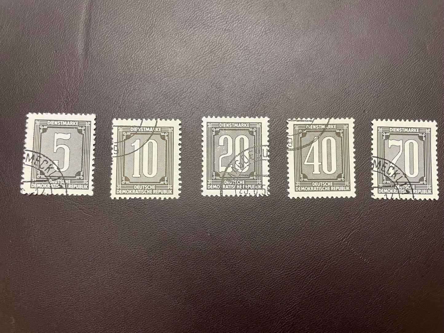 DDR Dienstmarken Set komplett 1956