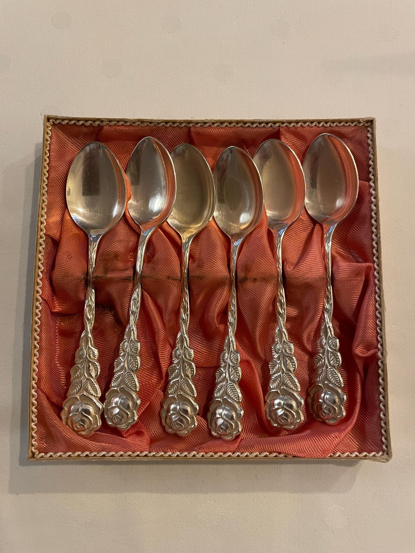 Exquisite BMF coffee cutlery set "Hildesheimer Rose" - silver-plated, 16 pieces