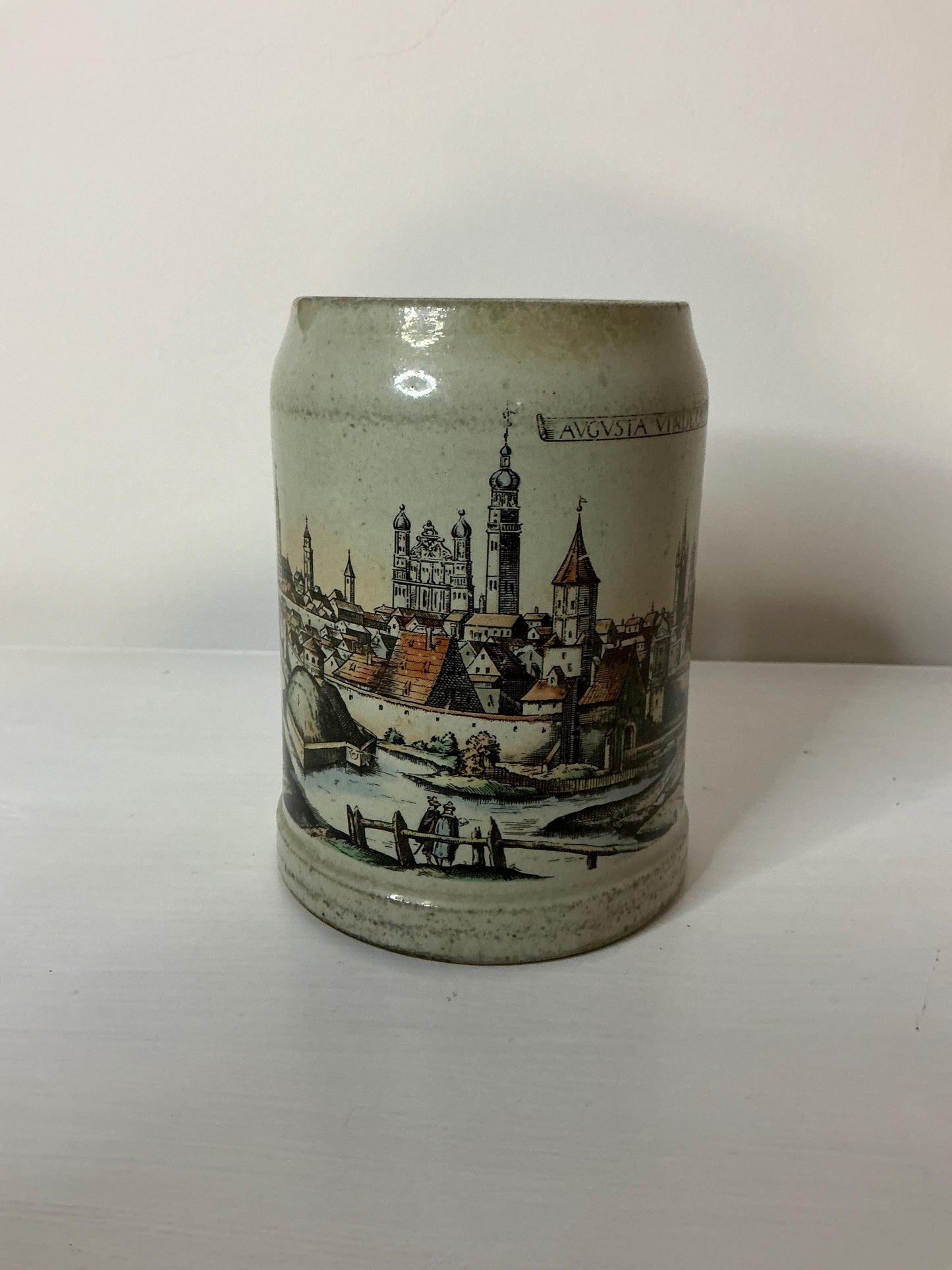 Beer mug stoneware 0.5 liters Augusta Vindelicorvm